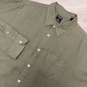 Todd Snyder Baird McNutt Linen Shirt Mens XXL Green Button Up Irish Linen